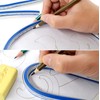 Regla Flexible Curvas Dibujo 30 cm Vinilo Plástico Azul Artesanía