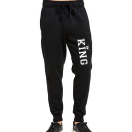 King and Queen Couple Jogger, King Queen Matching Joggers (Black-King A (Jogger), Large)