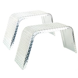 Sturdy Built (2)- Boat Trailer Fenders Aluminum Diamond Tread Plate 10 x 33 x 16.5 22936-2 (2) Square 10x33x16.5 Aluminum Fenders