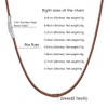 U7 Unisex Necklace 2 mm / 3 ,m, Black, Brown,