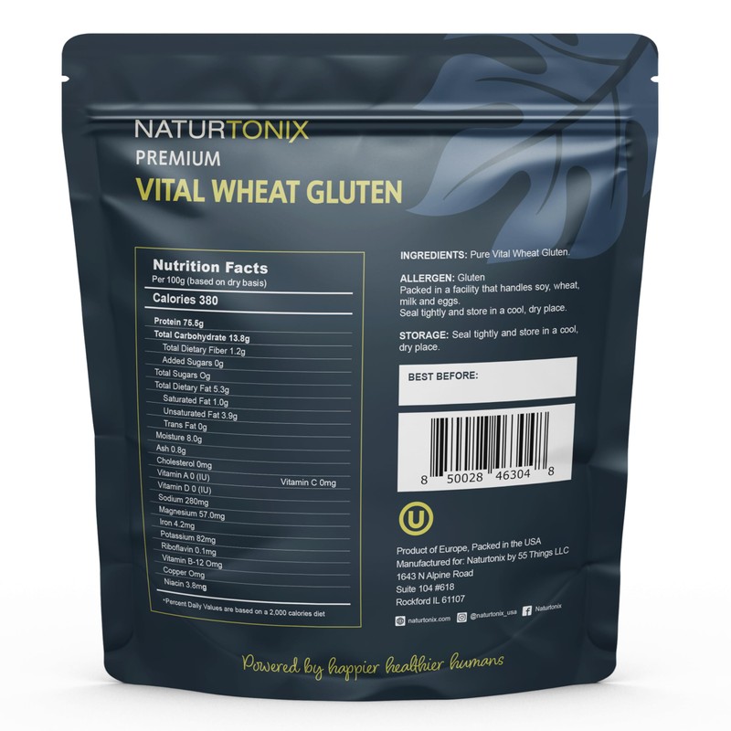 Naturtonix Premium Vital Wheat Gluten, For Bread Making, Baking &