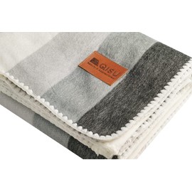 Qisu Ecuadorian Wool Blanket . Queen, Beautiful, Warm Throws | Hand-Woven Craftsmanship | Soft, Hypoallergenic and Breathable | Non-Itchy or Scratchy