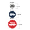 Signos ByLITA Circle Private Do Not Enter - Letrero (negro)