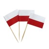 100 pcs Poland Flag Polish Small Toothpick Mini Cupcake Flags