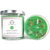 Heart Chakra Soy Candle (Anahata) 10 oz with Rose Quartz