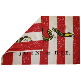 3x5 Sons of Liberty Don't Tread On Me Flag Join Or Die Red White 100D Woven Poly Nylon Flag 3'x5' Banner Grommets Heavy Duty (RUF)