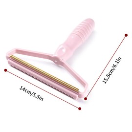 Luckious Reusable Dog and Cat Fur Removal Tool Pet Hair Remover - Portable Carpet Scraping for Sofas, Furniture, Carpets, Cushions and Clothing（Pink or Blue）