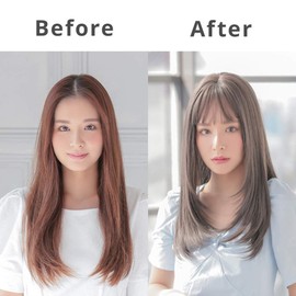 AQUADOLL Wig, Long, Full Wig, Black Hair, Layer, Straight See-through Bang, Sheer Bangs, One Size Fits Most, WBG. Water Beige wg323WBG