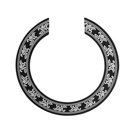 KOCAN guitar rosette sticker, Folk Guitar Rosette Inlay Sticker Circle Sound Hole Decorative Decal Accessory Replacement for 40-41 Inch Guitars