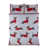 Rapport Home Dachshund Duvet Cover Set, Polycotton, Red, Single