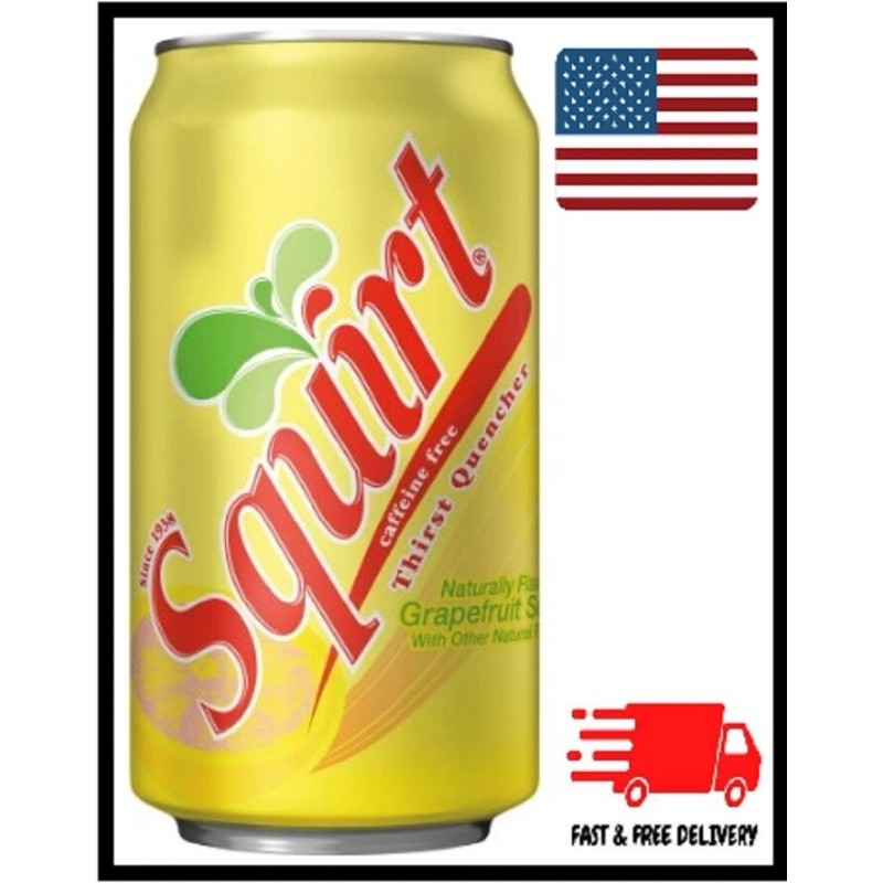 Squirt Caffeine Free Grapefruit Soda Pop, 12 fl oz, 12