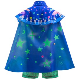 Sztylong Alien Costume for Boys Party Dress Up Adventure Outfit (T-shirt,Shorts,Cape,Eye Mask)