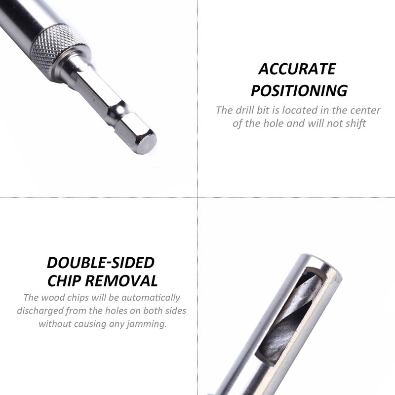 3-Piece Hex Bit Set, 1-Piece Hex Wrench, Centring Bit Set,