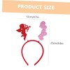 Baluue 4pcs Heart Headband Valentine Costume Headband with Clips Hat