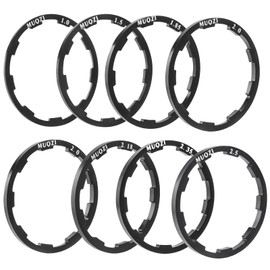 ANBOO 8PCS Bicycle Flywheel Hub Washer Spacer Cassette Gasket 1.0/1.5/1.85/2.0/2.0/2.18/2.35/2.5mm Bike Flywheel Hub Spacer Bicycle Bottom Bracket Axle Washer Gasket