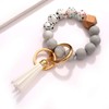 boderier Silicone Bead Key Ring Keychain Bracelet Wristlet Band Bracelet