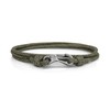 Forest Green & Silver Carabiner Climbing Bracelet, Made from Stainless