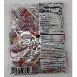 Sumthin Sweet Pops Cherry Candy Lollipops Suckers Bulk 48 Ct Bag Pop Candies