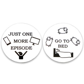 Funny Christmas Stocking Stuffers for Boys Girls Double-sided Decision Coin One More Episode or Go To Bed Gifts for Women Men Son Daughter Cute Birthday Valentine Gifts for Friends Sister Brother