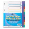 A4 Extra Wide Colour Coded 10 Part Strong Filing Subject Dividers Tabbed Index