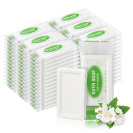 HOIQIRY Mini Travel Size Bar Soap Bulk - Pack of 50,Individually Wrapped 0.53 oz/15 grams Small Disposable Hotel Soap Bars for Vacation,Camping,Guest,Homeless,Charity,Church