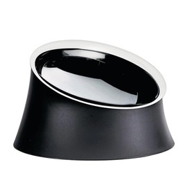 Alessi BM13/28 B Wowl Dog bowl in thermoplastic resin, black and 18/10 stainless steel