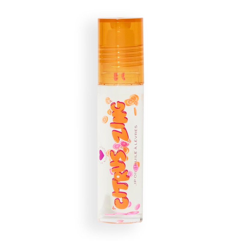 I Heart Revolution Citrus Zing Fruity Lip Oil, Nourishing Lip