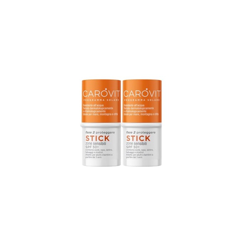 Carovit 2 Packs Sun Protection Stick UPF 50+ UVB UVA