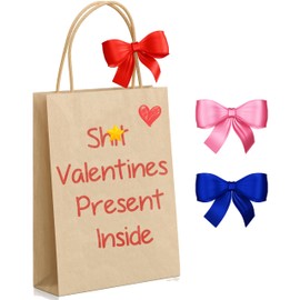 Valentines Day Gift Bag With Handle Sh*t Valentine's Present Inside Funny Rude Gift For Him For Her Valentine's Day Medium Kraft Bag