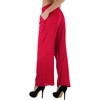ToBeInStyle Women's Gauze Palazzo Crinkle Pants - Red - Medium