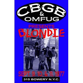 BLONDIE REPLICA CBGB 1977 CONCERT POSTER