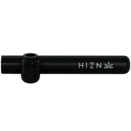 HIZN Pre-Roll Joint Case, Diameter 15 x 115 mm, King Size, CNC Fine Thread with Rubber Sealing Ring, Odourproof, Airtight, Waterproof, UV Protection (Black)