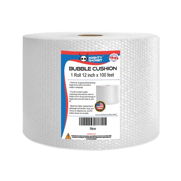 Mighty Gadget 100 feet Small Bubble Cushioning Wrap Perforated Every