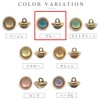 Aurora B-868 Glitter Button with Feet (Blue), Gold Border Buttons,