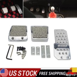 Unbranded 3Pcs Universal Car Foot Pedals Pad Clutch Brake Non-Slip Manual Footrest Cover