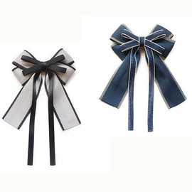 JKQBUX Bow brooches for women fashion Pre-Tied Neck Tie Ribbon Brooch Pins Bow Tie jabot Collar Christmas Gifts Party Ceremony