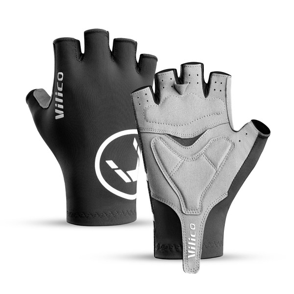 Safesense Cycling Gloves for Men, Half Finger with Wrist Protection,