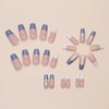 French Tip Press on Nails Medium Fake Nails with Designs