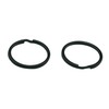 Amanaote Metal Black 0.8" Key Ring Chain Split Ring Pack