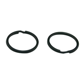 Amanaote Metal Black 0.8" Key Ring Chain Split Ring Pack of 50