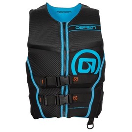 O'Brien Flex V-Back Life Jacket – Coast Guard Approved Adult Life Vest with Flex Fit Design, Lightweight Foam & Front Zip Closure for Watersports, Boating, and Jet Skiing