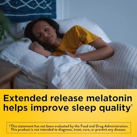 Nature Made Tabletas de liberación prolongada de melatonina de 4 mg, suplementos de sueño para adultos, ayuda para dormir 100% libre de drogas, 90 uni