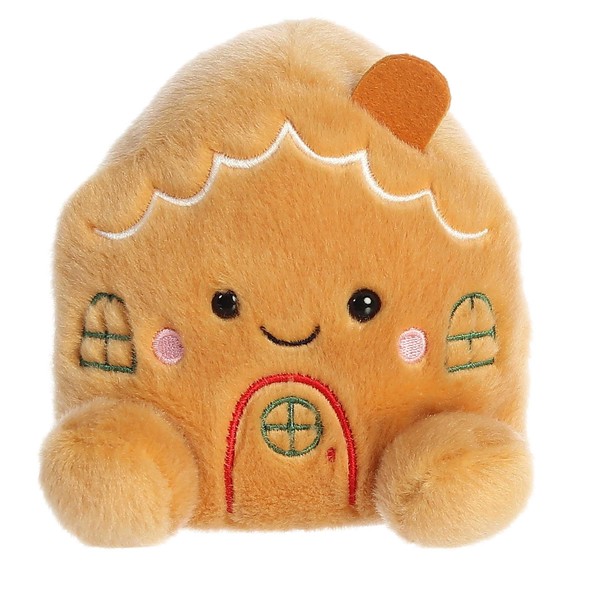 Aurora® Adorable Palm Pals™ Darlene Gingerbread House™ Stuffed Animal - Pocket-Sized Fun - On-The-Go Play - Brown 5 Inches