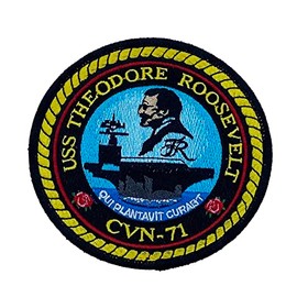 Squadron Nostalgia LLC USS Theodore Roosevelt CVN-71 Patch –Plastic Backing