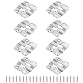 VIDETOL 48 Pcs Flush Mount Brackets Concealed, Stainless Steel Interlocking Picture Flush Mount Brackets , Heavy Duty Z Clip Bracket for Hanging Picture Frame Headboard Furniture Connector Hangers