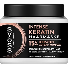 SYOSS Intense Keratin Hair Mask (400 ml), Hair Treatment for Weak & Brittle Hair, Provides 15% Keratin Building Complex for Stronger Hair and Less Hair Breakage