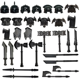 Felicify Weapons Toy Set, 30 Pieces Medieval Soldier Weapons Set, Military Toy Set, Military Weapons Set, Military Figures, Soldier Figures, Building Block Toy for Children