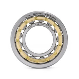 XIKE 1 Pcs NU205M Cylindrical Roller Bearings 25x52x15mm, Fits DIY/Motor/Turbines/Compressors/Reducer/Gearbox, Industrial/Agricultural/Engineering/Garden Machinery.