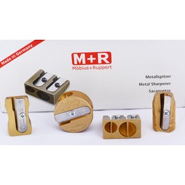 Mobius + Ruppert (M+R) Brass Artists Pencil Sharpener - choose from 4 shapes! Made in Germany - finest in the world! (604 - Bullet/Grenade)