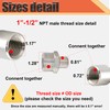 1” Male x 1/2" Male NPT Threaded Reducing Nipple Pipe